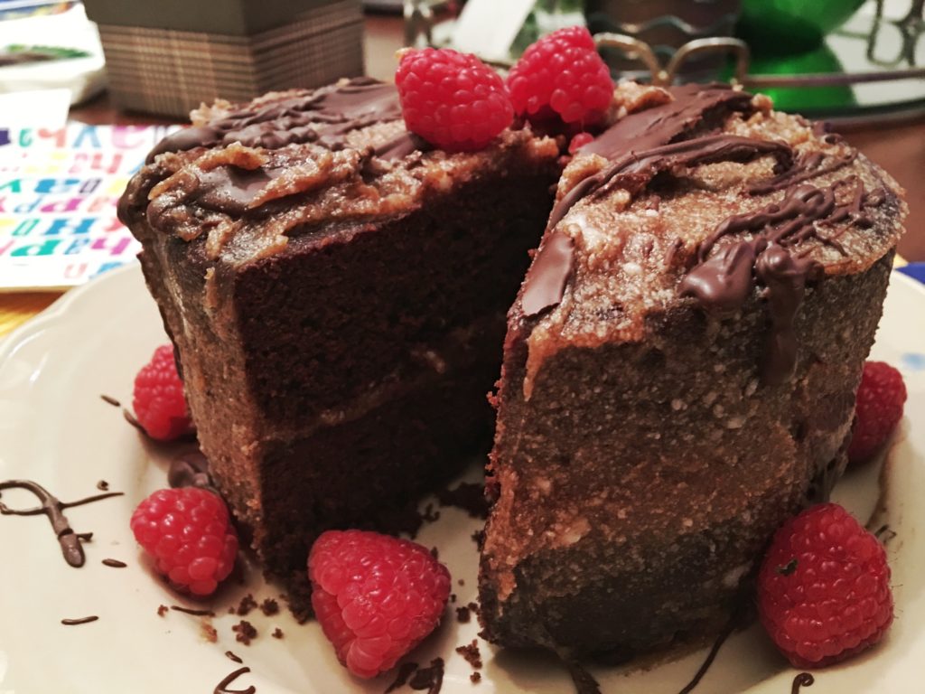 Gluten Free, No Sugar Added German Chocolate Cake