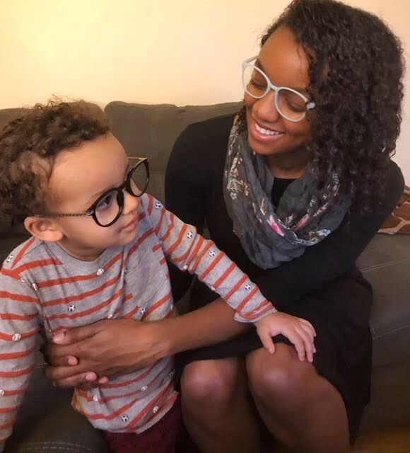 Shazmin Taylor and her son.
