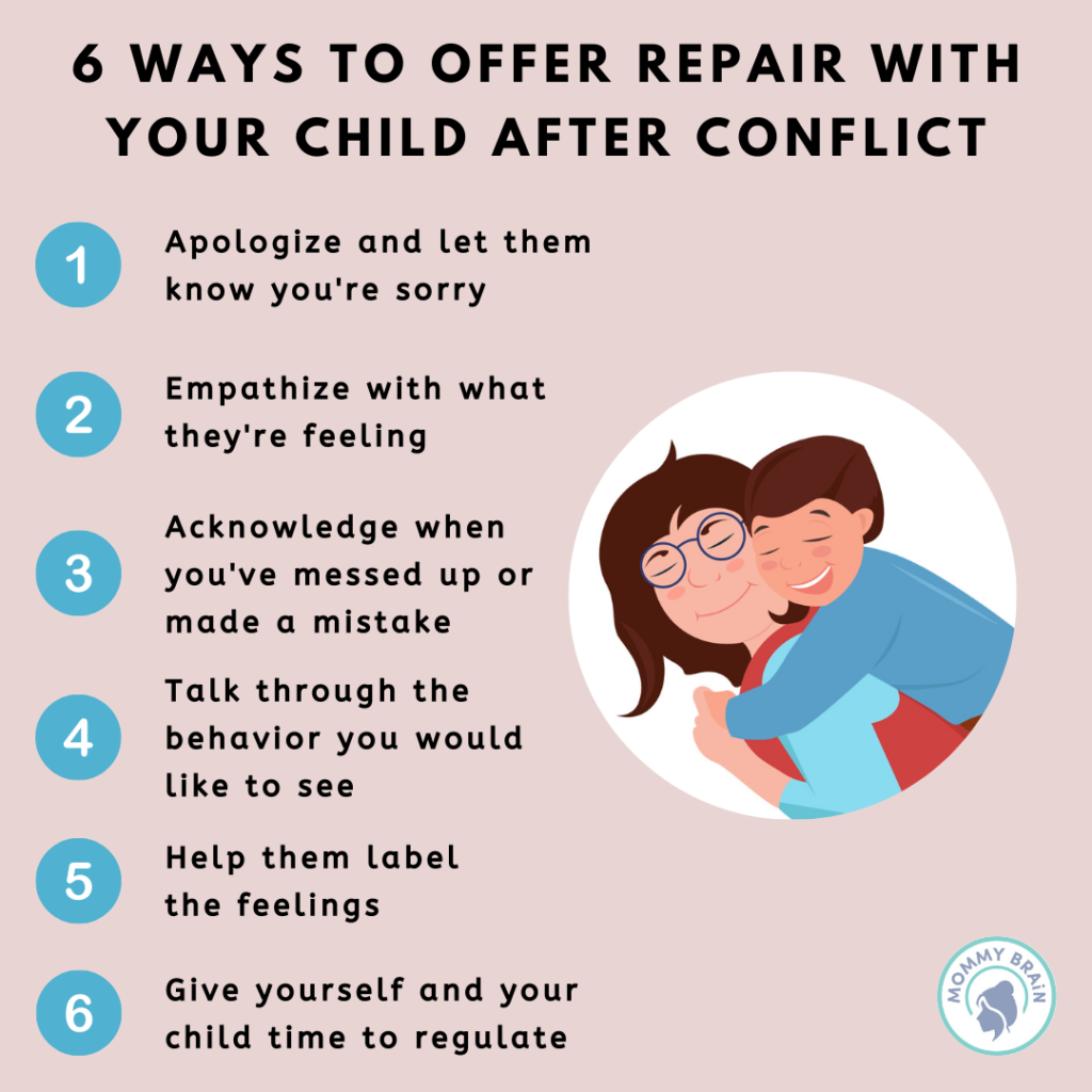 Repairing after conflict with your child